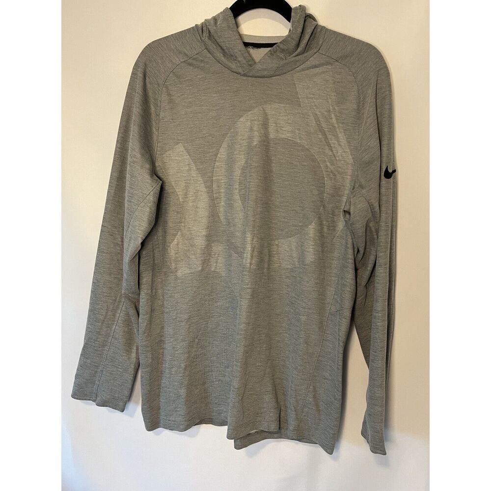 Nike Kevin Durant Clutch Elite Shooter Mens L Basketball Lightweight Hoodie Gray